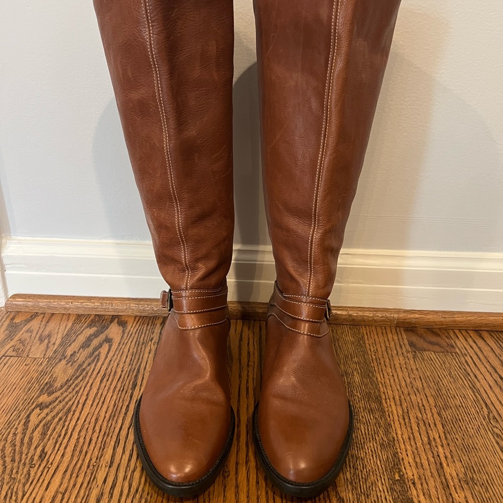 J.Crew Circa 2008 Brown Knee-High Leather Riding Boots Size 6.5
